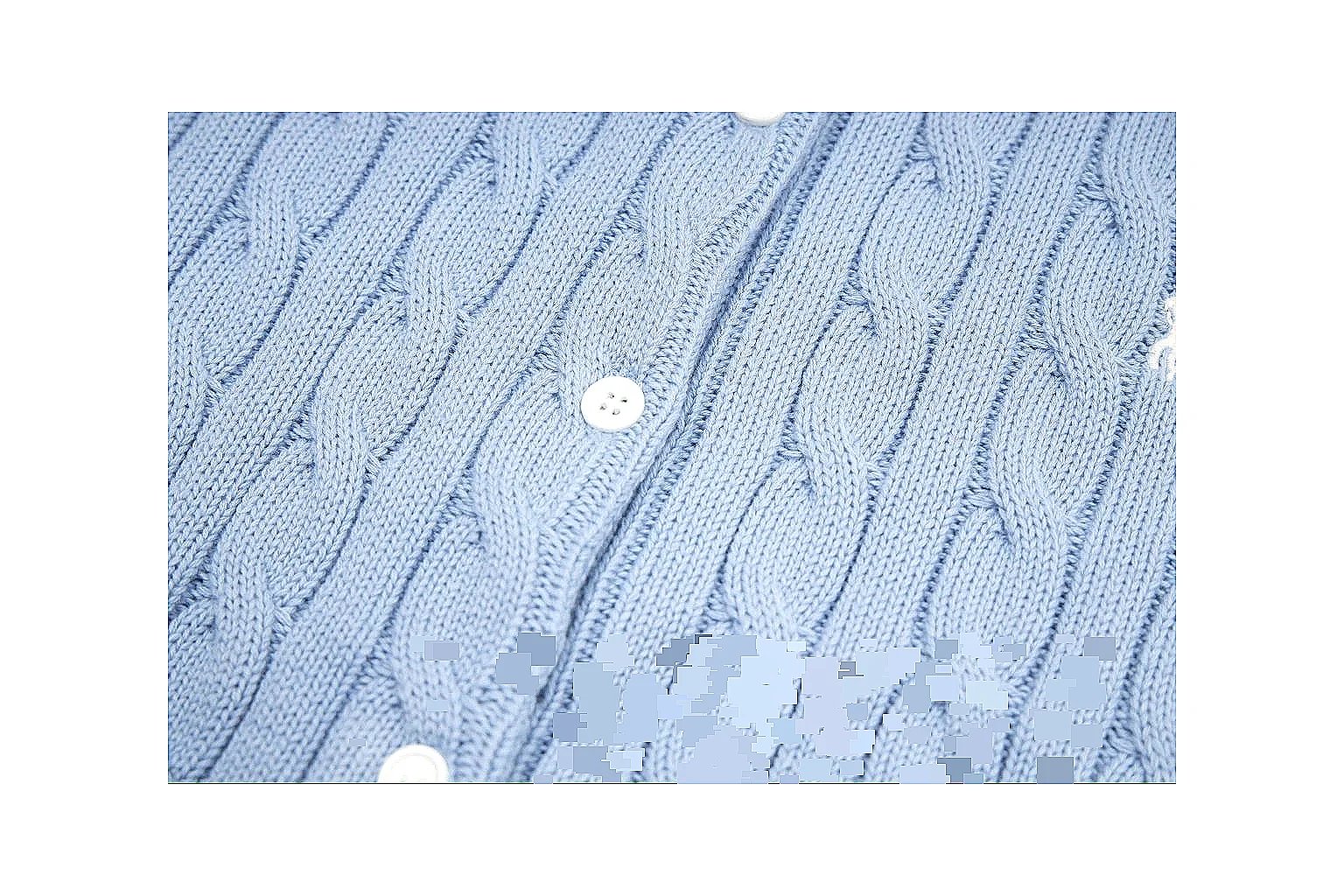 kakofindlist.com Polo Ralph Lauren Light Blue Cable Knit Polo 0945 Light Blue short-sleeve-knit product image