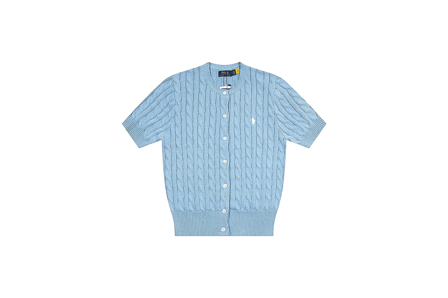 kakofindlist.com Polo Ralph Lauren Light Blue Cable Knit Polo 0945 Light Blue short-sleeve-knit product image thumbnail 2
