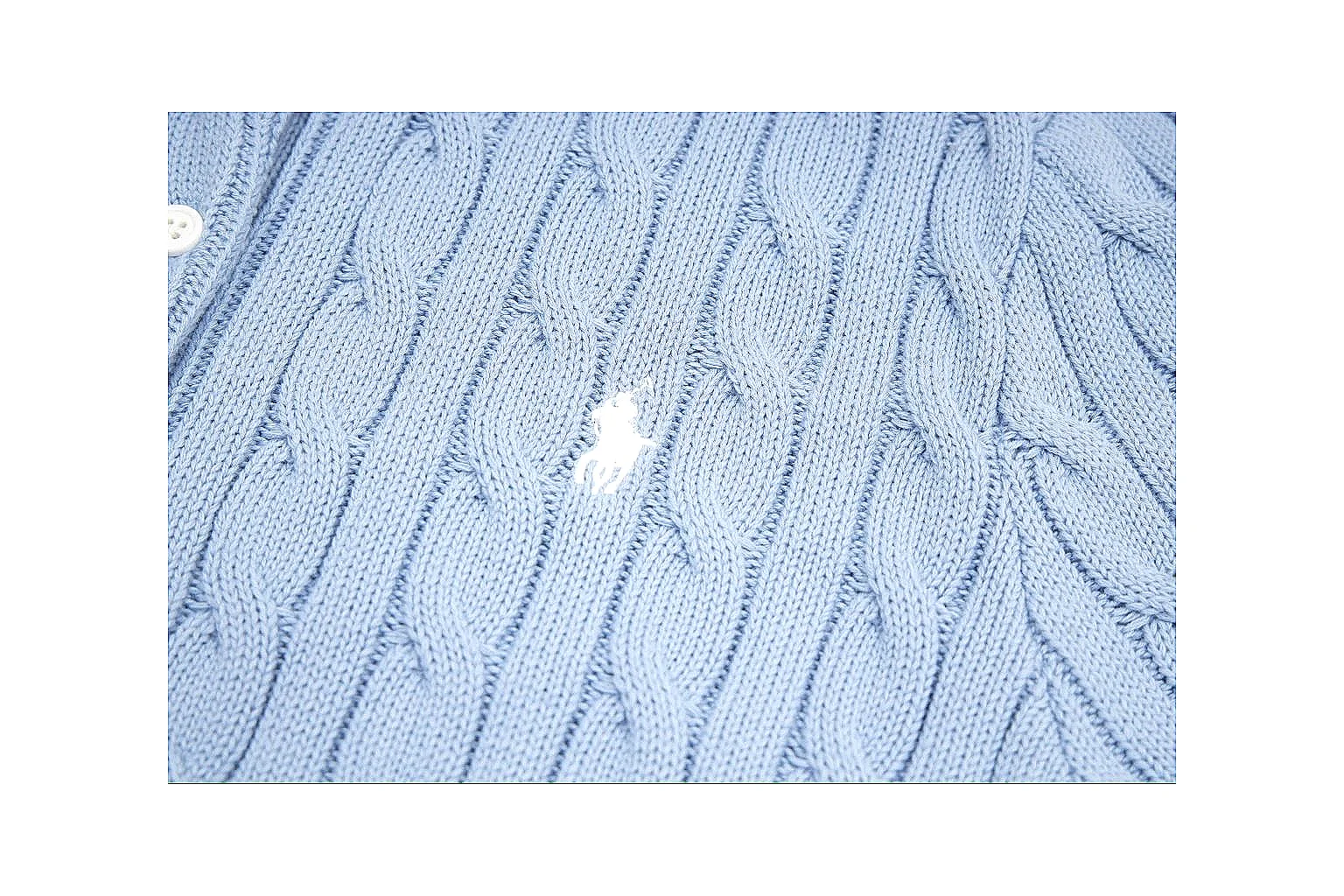 kakofindlist.com Polo Ralph Lauren Light Blue Cable Knit Polo 0945 Light Blue short-sleeve-knit product image thumbnail 4