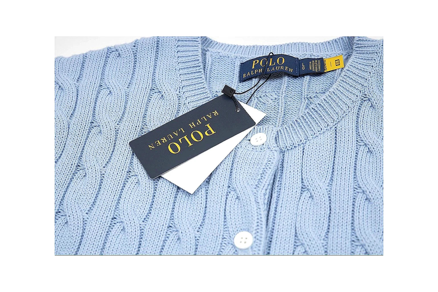 kakofindlist.com Polo Ralph Lauren Light Blue Cable Knit Polo 0945 Light Blue short-sleeve-knit product image thumbnail 5