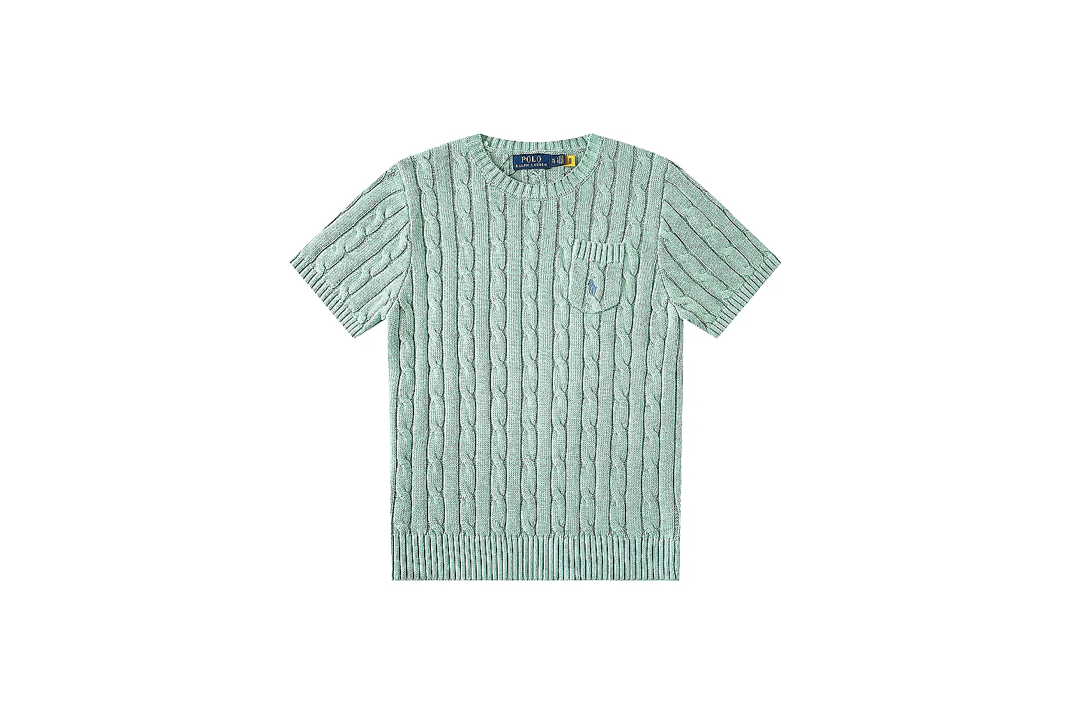 kakofindlist.com Polo Ralph Lauren Mint Cable Knit Polo 0792 Mint short-sleeve-knit product image thumbnail 2