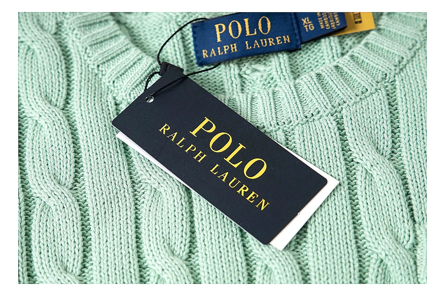 kakofindlist.com Polo Ralph Lauren Mint Cable Knit Polo 0792 Mint short-sleeve-knit product image thumbnail 6