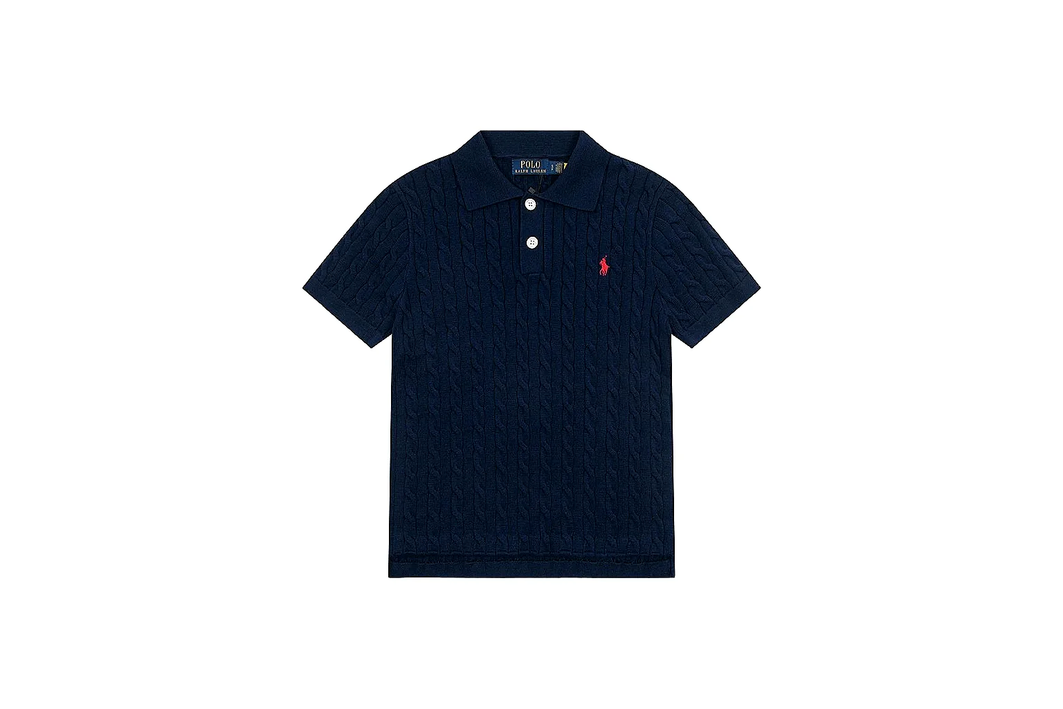 kakofindlist.com Polo Ralph Lauren Navy Cable Knit Polo 0988 Navy short-sleeve-knit product image thumbnail 2
