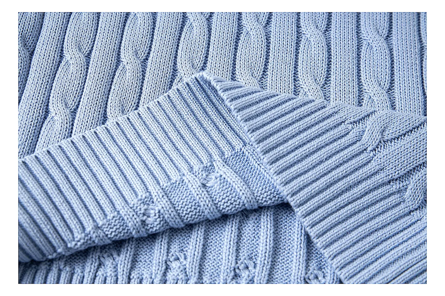 kakofindlist.com Polo Ralph Lauren Pale Blue Cable Knit Polo 0856 Pale Blue short-sleeve-knit product image thumbnail 5