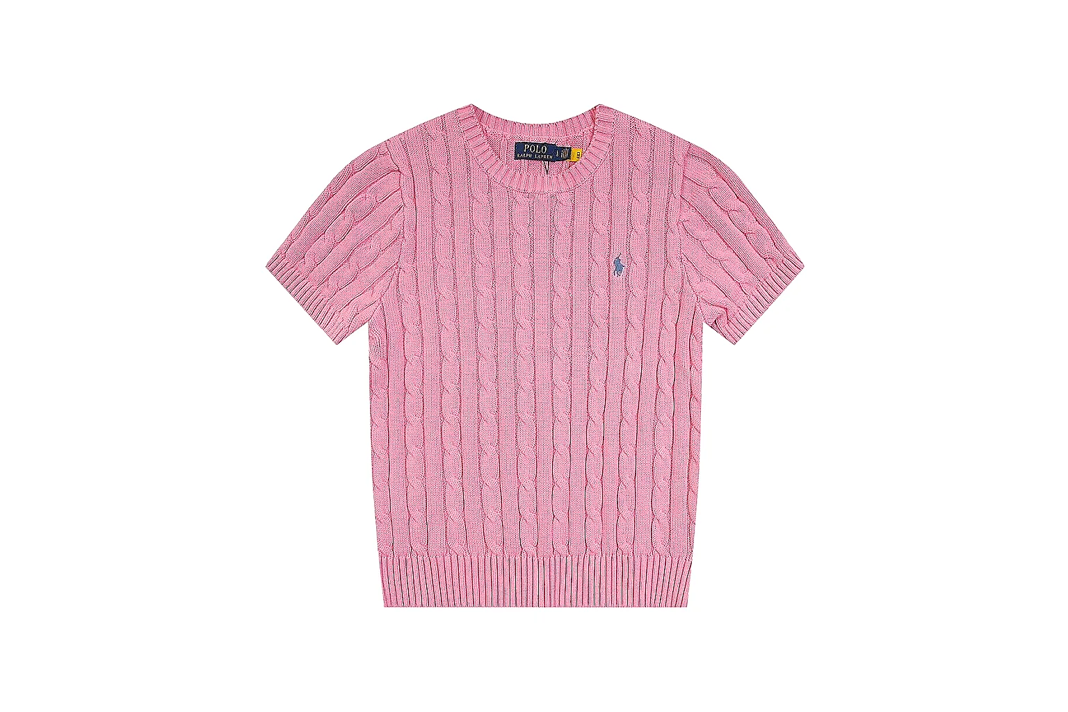 kakofindlist.com Polo Ralph Lauren Pink Cable Knit Polo 0627 Pink short-sleeve-knit product image
