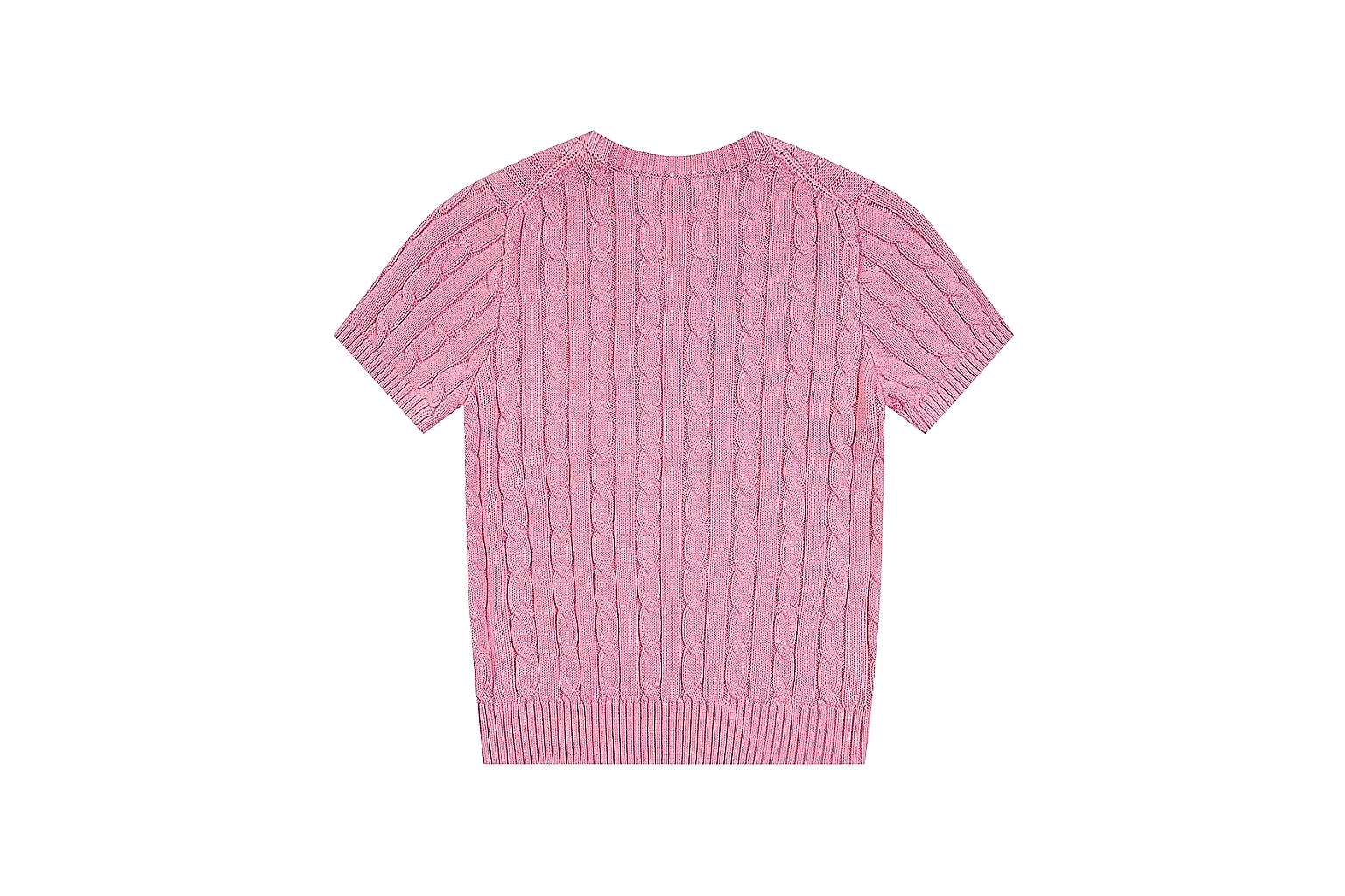 kakofindlist.com Polo Ralph Lauren Pink Cable Knit Polo 0627 Pink short-sleeve-knit product image thumbnail 3