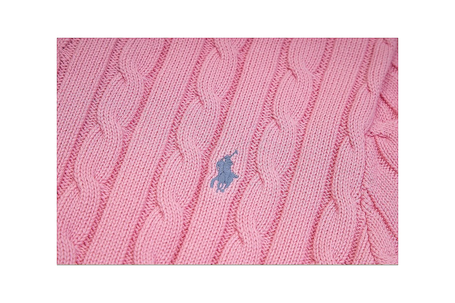 kakofindlist.com Polo Ralph Lauren Pink Cable Knit Polo 0627 Pink short-sleeve-knit product image thumbnail 5