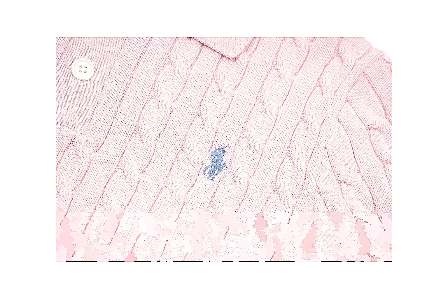 kakofindlist.com Polo Ralph Lauren Pink Cable Knit Polo 0983 Pink short-sleeve-knit product image