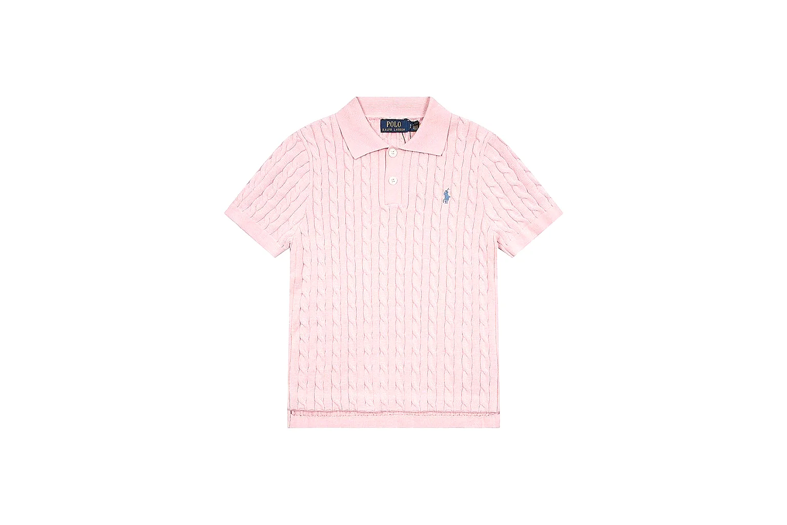 kakofindlist.com Polo Ralph Lauren Pink Cable Knit Polo 0983 Pink short-sleeve-knit product image thumbnail 2