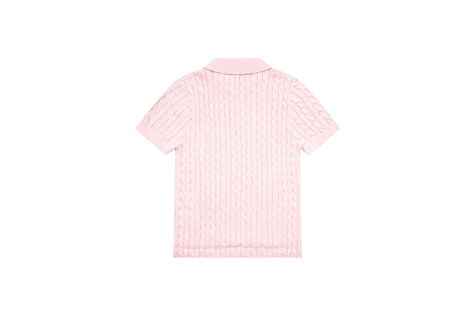kakofindlist.com Polo Ralph Lauren Pink Cable Knit Polo 0983 Pink short-sleeve-knit product image thumbnail 3