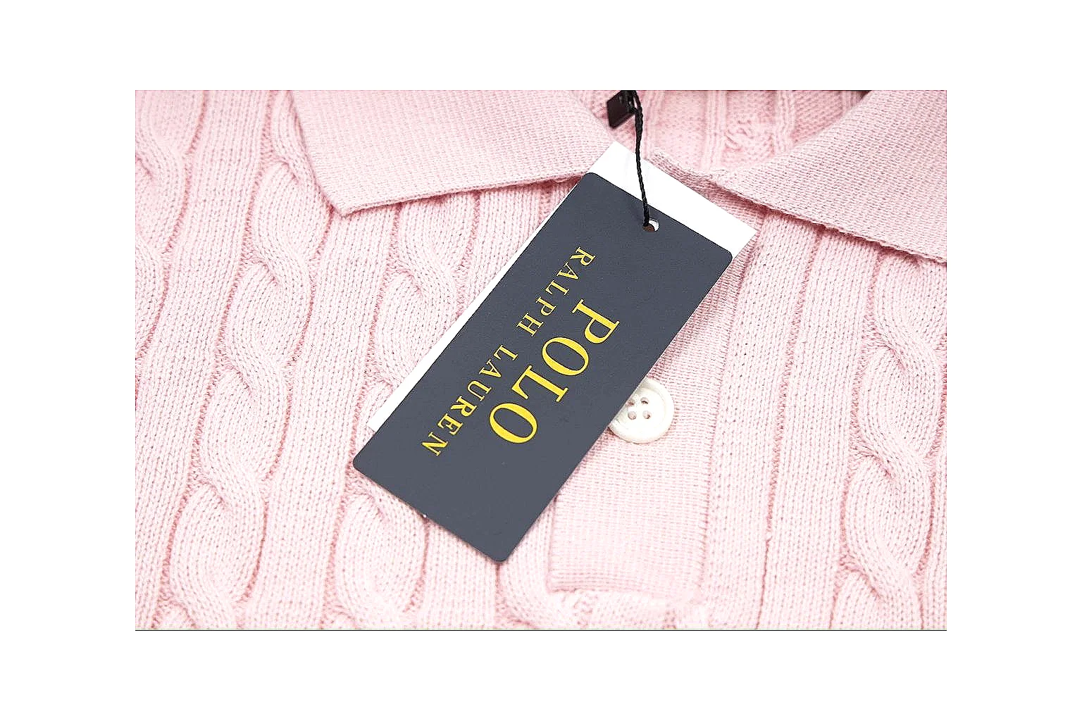 kakofindlist.com Polo Ralph Lauren Pink Cable Knit Polo 0983 Pink short-sleeve-knit product image thumbnail 5