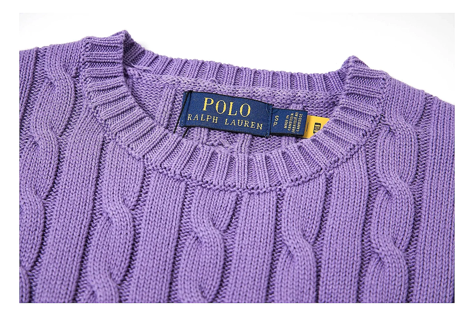 kakofindlist.com Polo Ralph Lauren Purple Cable Knit Polo 0898 Purple short-sleeve-knit product image thumbnail 4