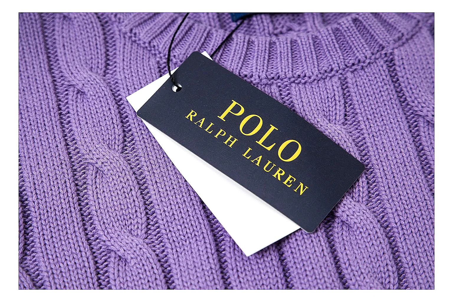 kakofindlist.com Polo Ralph Lauren Purple Cable Knit Polo 0898 Purple short-sleeve-knit product image thumbnail 6