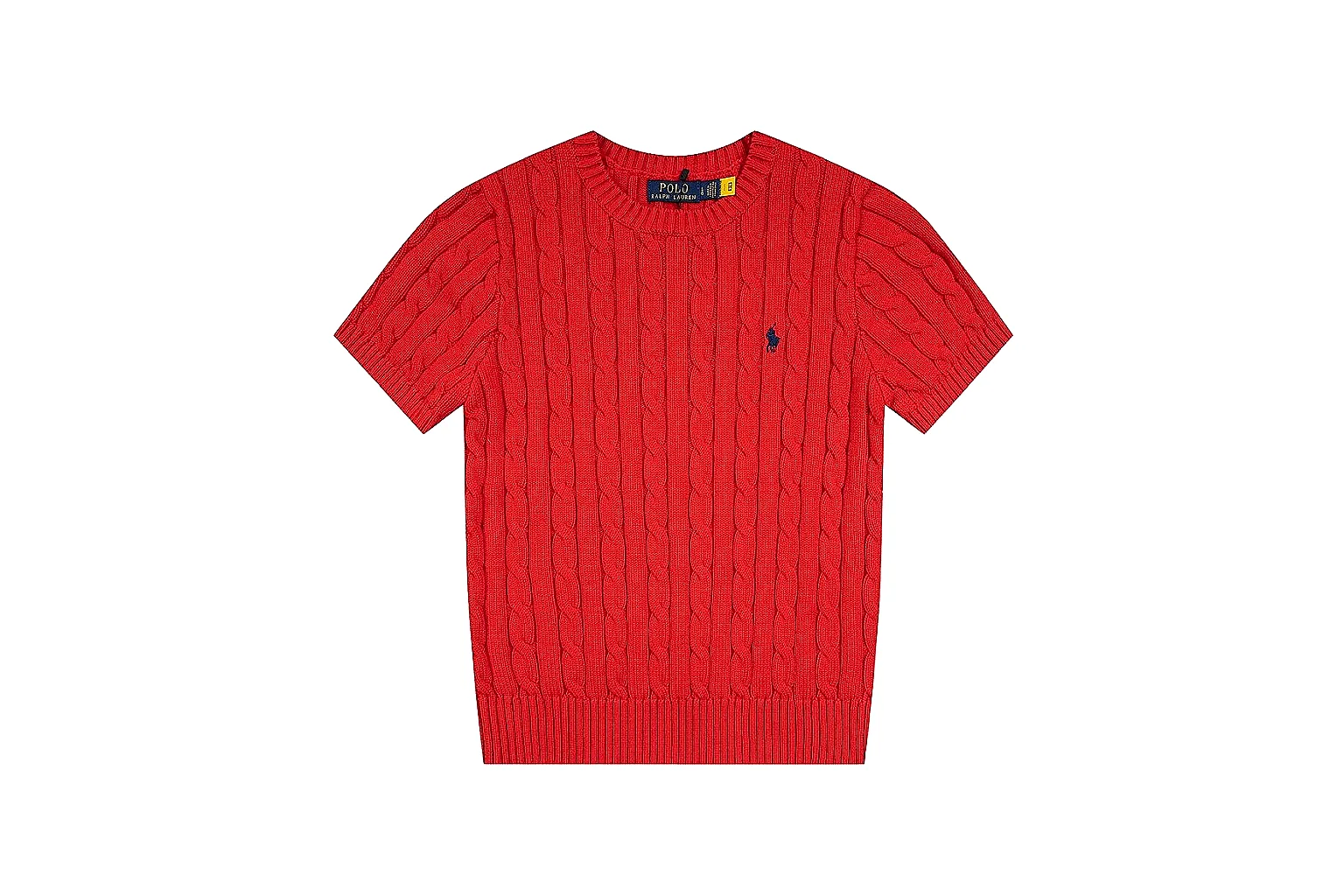 kakofindlist.com Polo Ralph Lauren Red Cable Knit Polo 0632 Red short-sleeve-knit product image