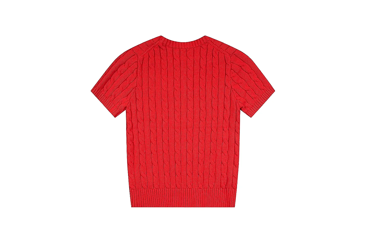 kakofindlist.com Polo Ralph Lauren Red Cable Knit Polo 0632 Red short-sleeve-knit product image thumbnail 3