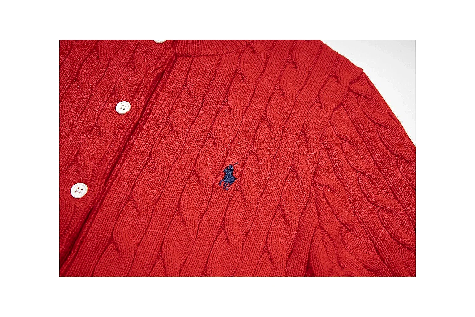 kakofindlist.com Polo Ralph Lauren Red Button Cable Knit Polo 0923 Red Button short-sleeve-knit product image thumbnail 4