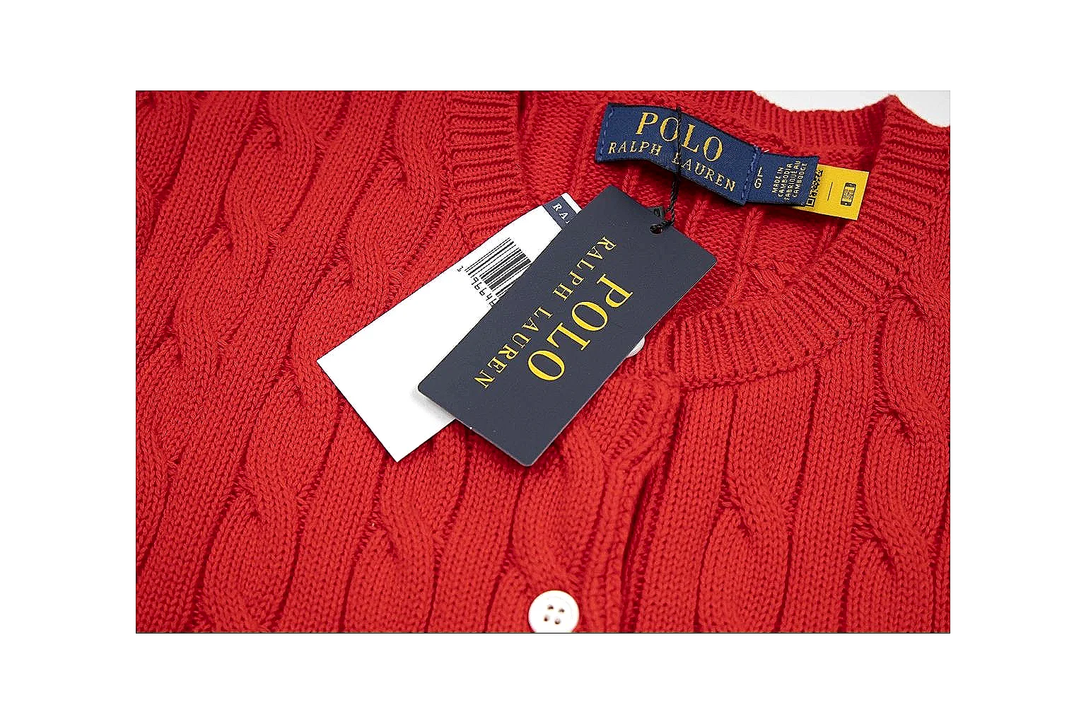 kakofindlist.com Polo Ralph Lauren Red Button Cable Knit Polo 0923 Red Button short-sleeve-knit product image thumbnail 6