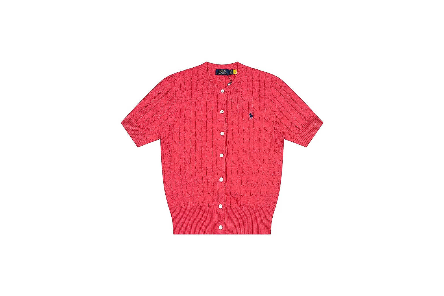 kakofindlist.com Polo Ralph Lauren Red Cable Knit Cardigan 0936 Red short-sleeve-knit product image thumbnail 2