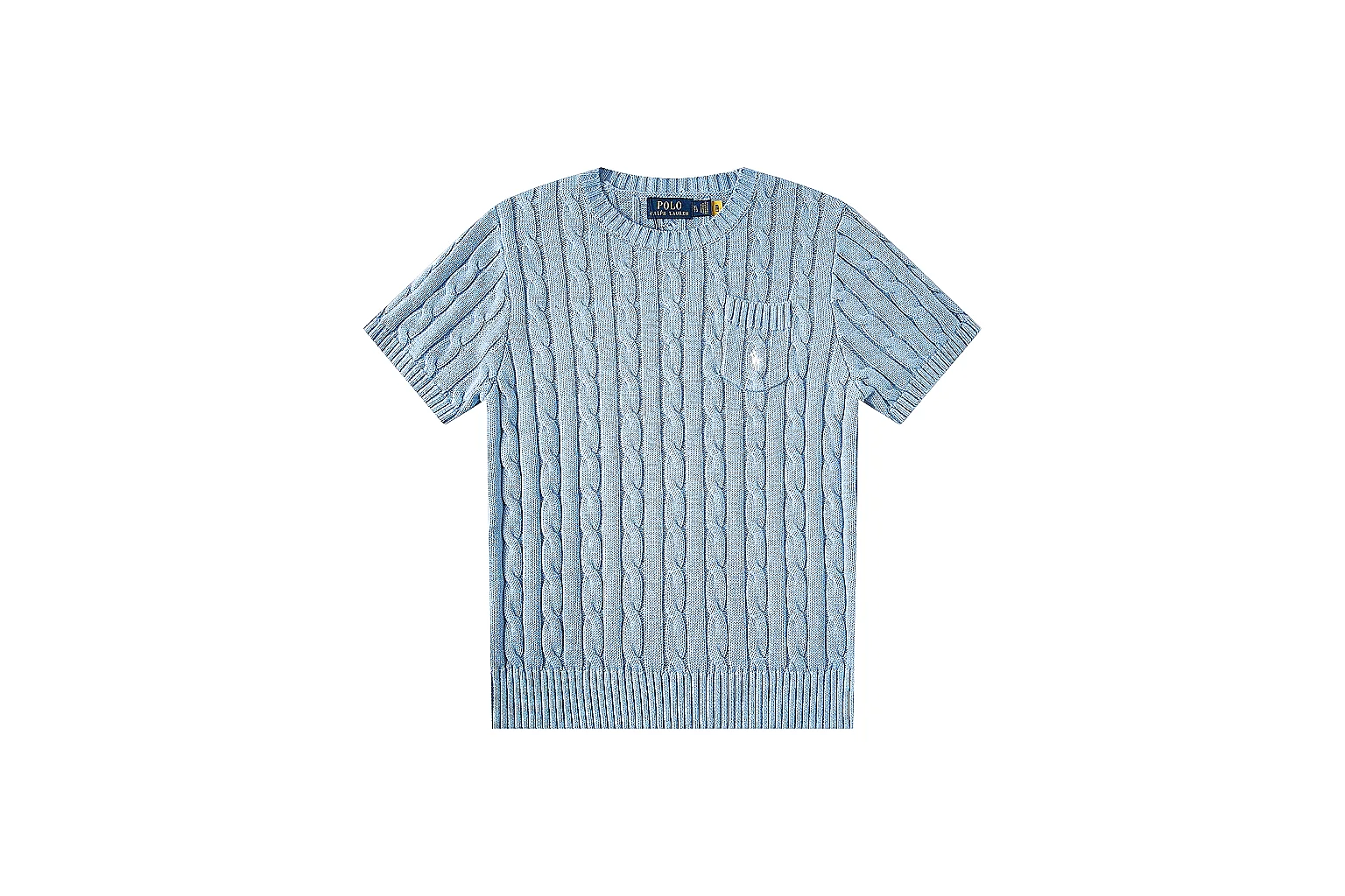 kakofindlist.com Polo Ralph Lauren Sky Blue Cable Knit Polo 0814 Sky Blue short-sleeve-knit product image thumbnail 2