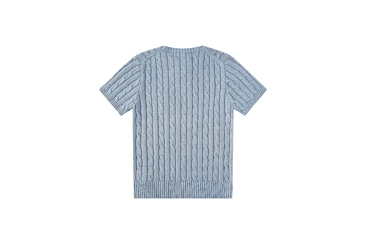 kakofindlist.com Polo Ralph Lauren Sky Blue Cable Knit Polo 0814 Sky Blue short-sleeve-knit product image thumbnail 3
