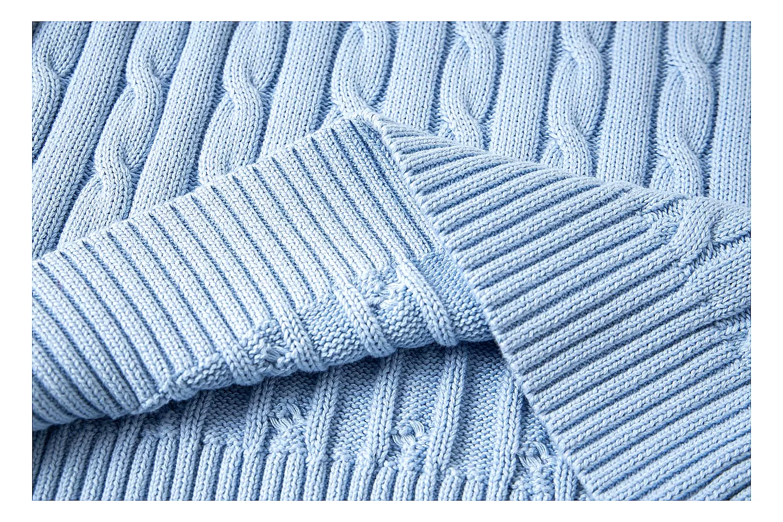 kakofindlist.com Polo Ralph Lauren Sky Blue Cable Knit Polo 0814 Sky Blue short-sleeve-knit product image thumbnail 5