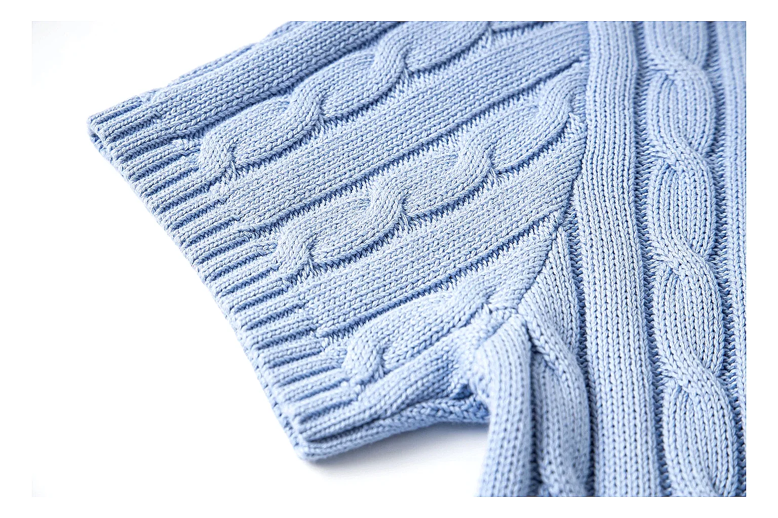 kakofindlist.com Polo Ralph Lauren Sky Blue Cable Knit Polo 0814 Sky Blue short-sleeve-knit product image thumbnail 6