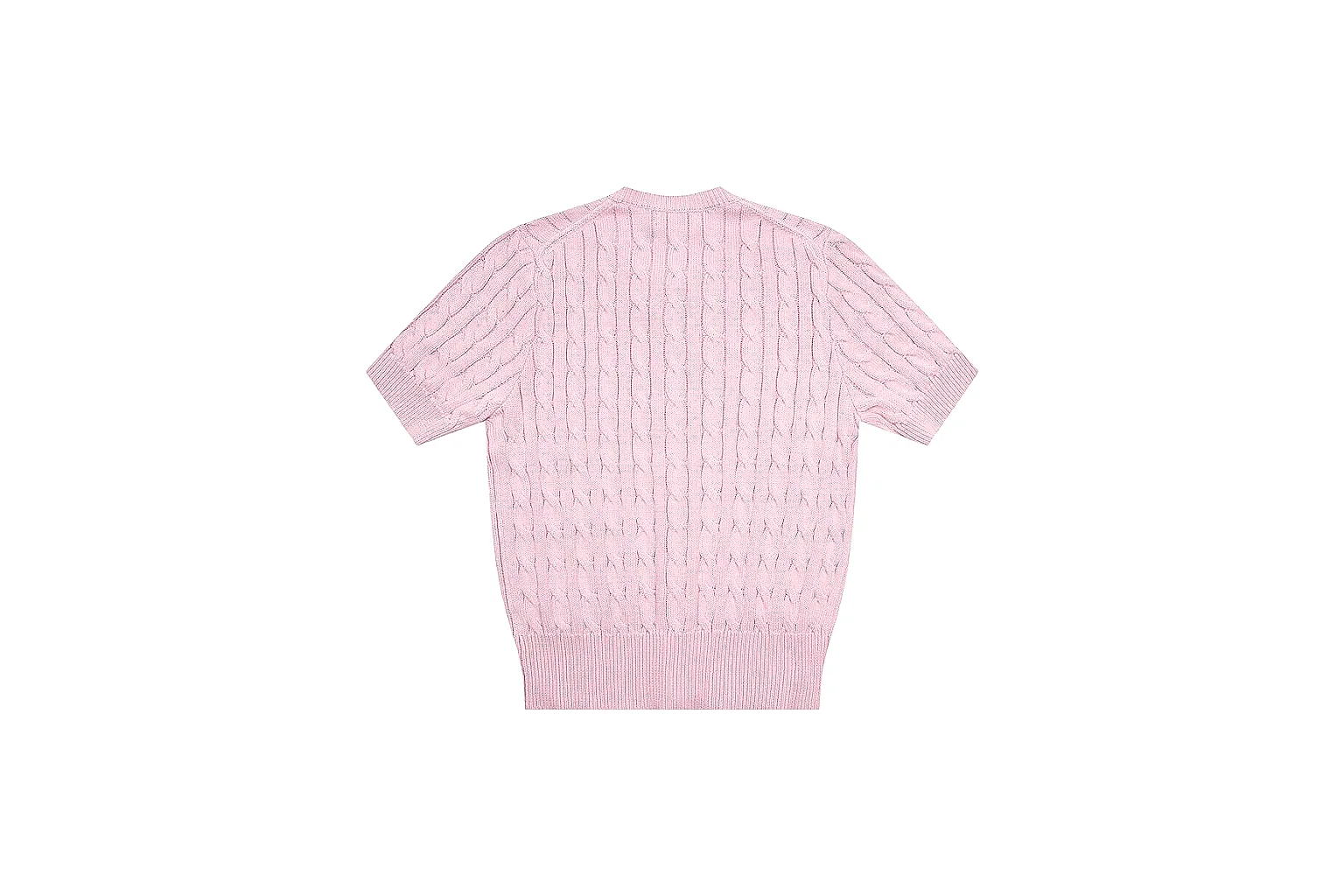 kakofindlist.com Polo Ralph Lauren Soft Pink Cable Knit Polo 0941 Soft Pink short-sleeve-knit product image thumbnail 3