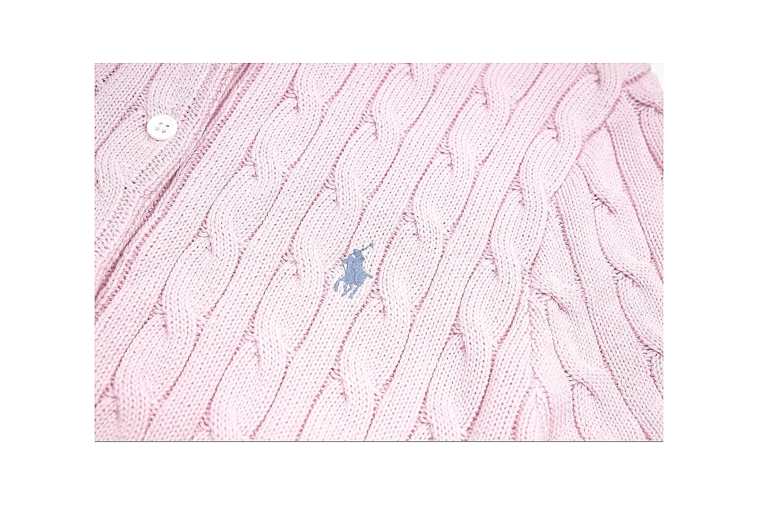 kakofindlist.com Polo Ralph Lauren Soft Pink Cable Knit Polo 0941 Soft Pink short-sleeve-knit product image thumbnail 4