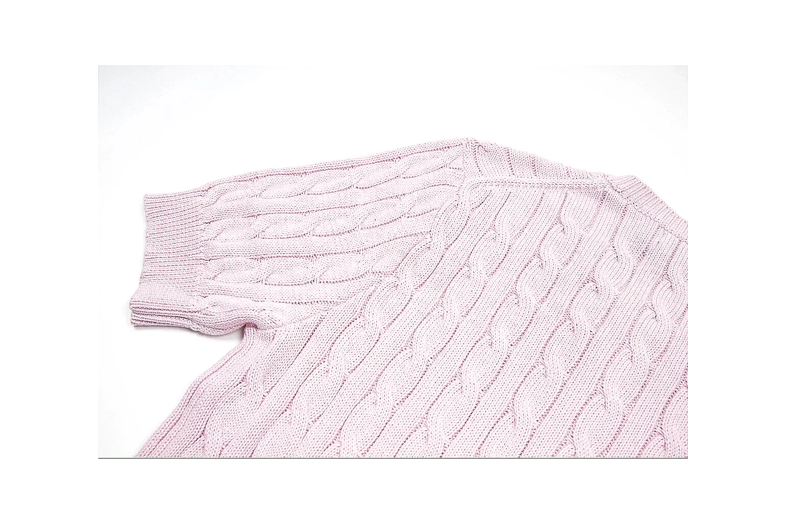 kakofindlist.com Polo Ralph Lauren Soft Pink Cable Knit Polo 0941 Soft Pink short-sleeve-knit product image thumbnail 6