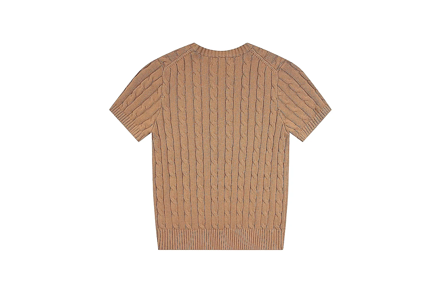 kakofindlist.com Polo Ralph Lauren Tan Cable Knit Polo 0667 Tan short-sleeve-knit product image thumbnail 3