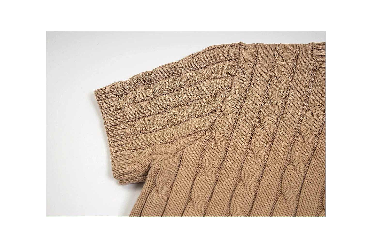 kakofindlist.com Polo Ralph Lauren Tan Cable Knit Polo 0667 Tan short-sleeve-knit product image thumbnail 6