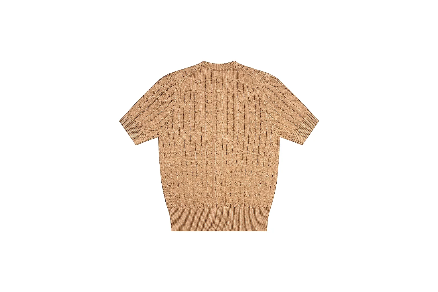 kakofindlist.com Polo Ralph Lauren Tan Cable Knit Cardigan 0915 Tan short-sleeve-knit product image thumbnail 3
