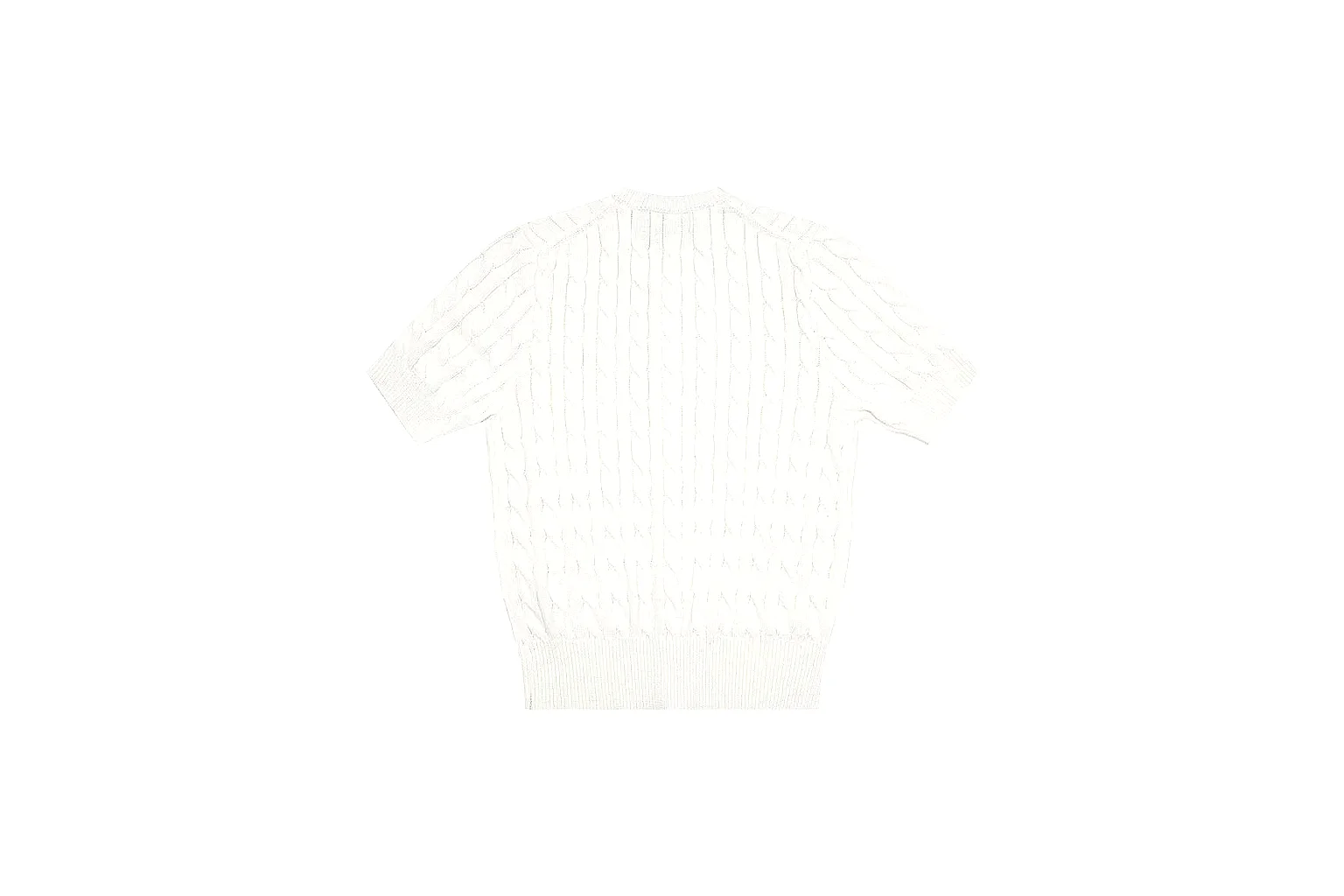 kakofindlist.com Polo Ralph Lauren White Cable Knit Polo 0955 White short-sleeve-knit product image thumbnail 3