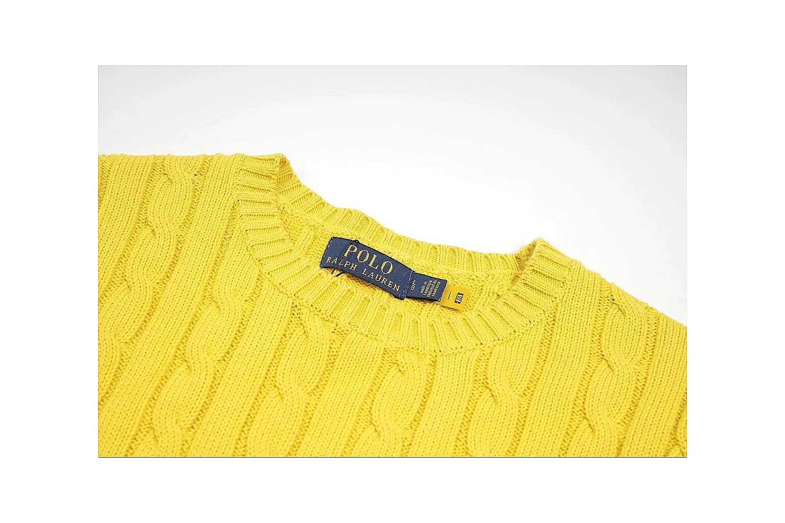 kakofindlist.com Polo Ralph Lauren Yellow Cable Knit Polo 0652 Yellow short-sleeve-knit product image thumbnail 2