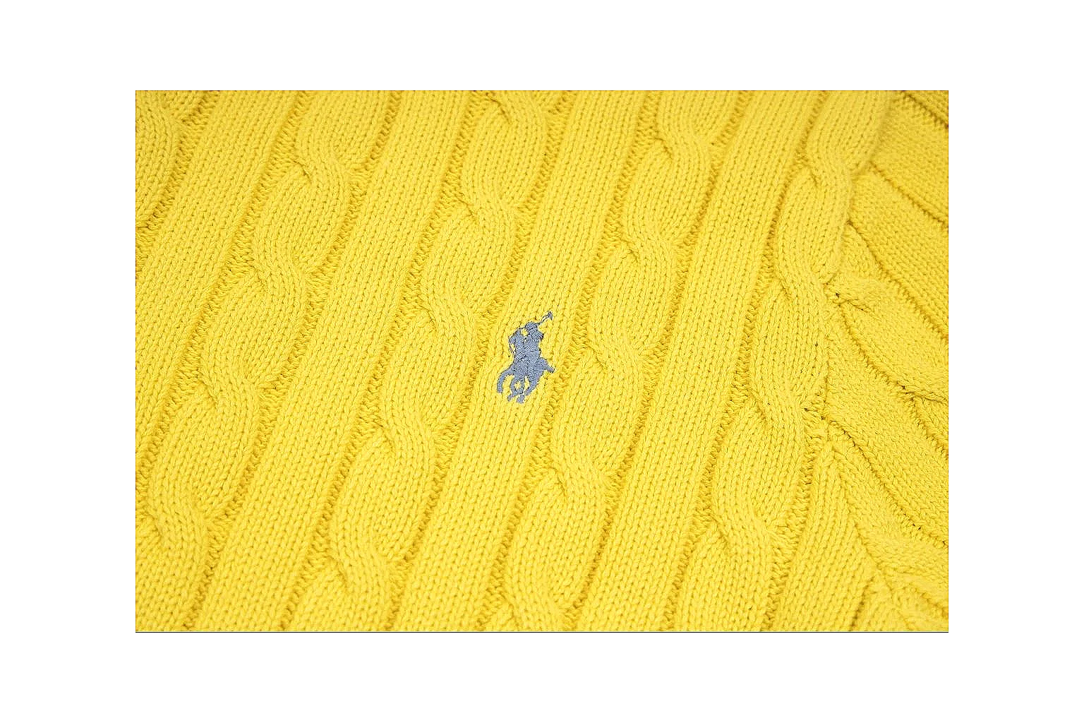 kakofindlist.com Polo Ralph Lauren Yellow Cable Knit Polo 0652 Yellow short-sleeve-knit product image thumbnail 5
