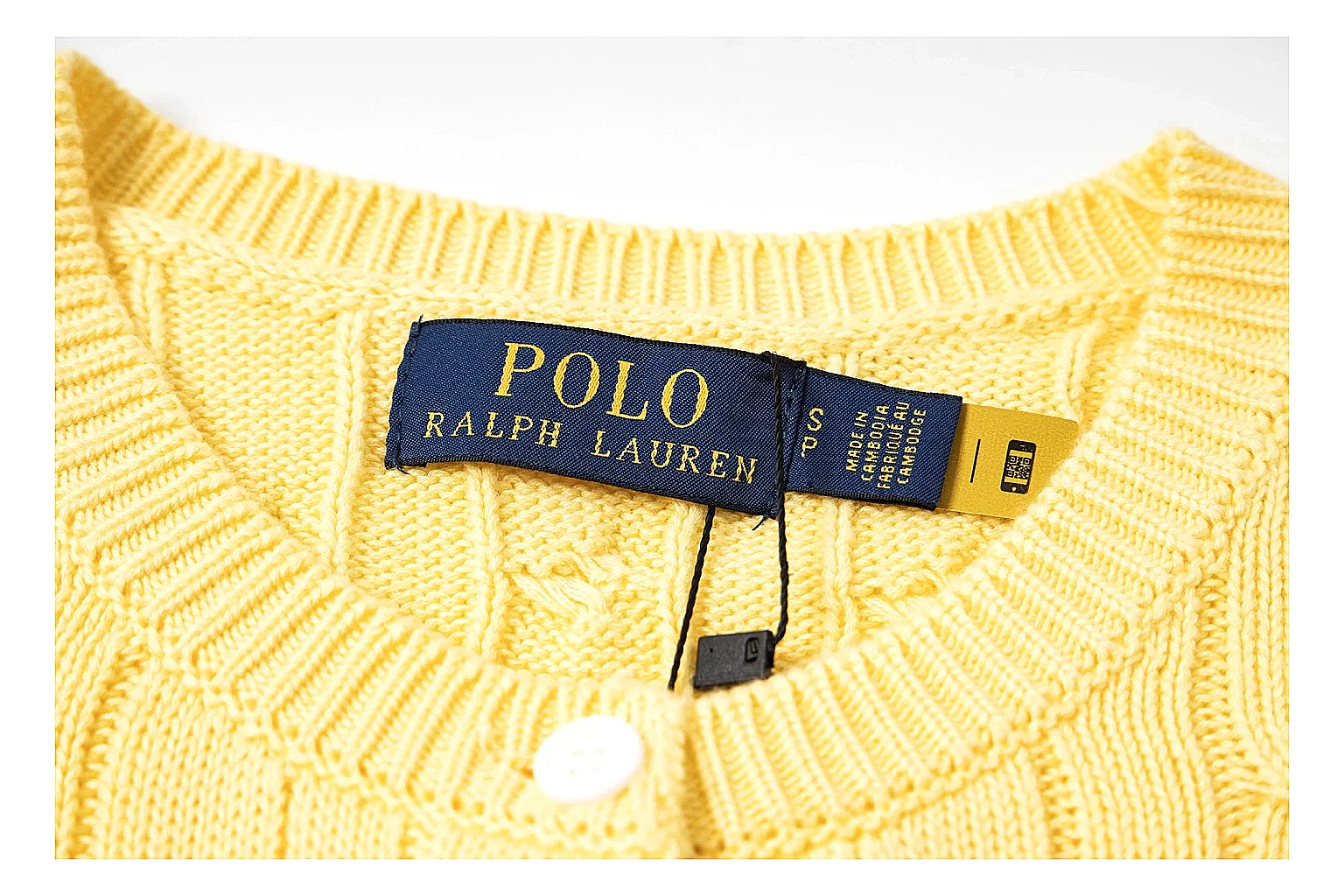 kakofindlist.com Polo Ralph Lauren Yellow Cable Knit Polo 0964 Yellow short-sleeve-knit product image thumbnail 4