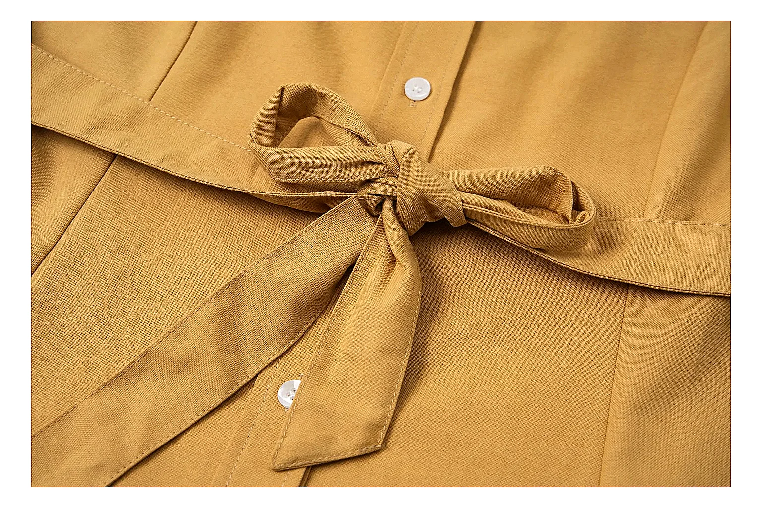 kakofindlist.com Polo Ralph Lauren Mustard Belted Shirt Dress 0539 Mustard sleeveless-dress product image thumbnail 5