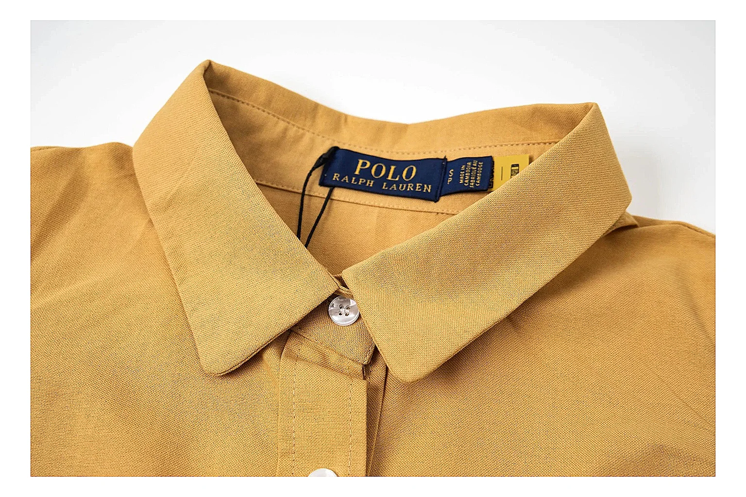 kakofindlist.com Polo Ralph Lauren Mustard Belted Shirt Dress 0539 Mustard sleeveless-dress product image thumbnail 6