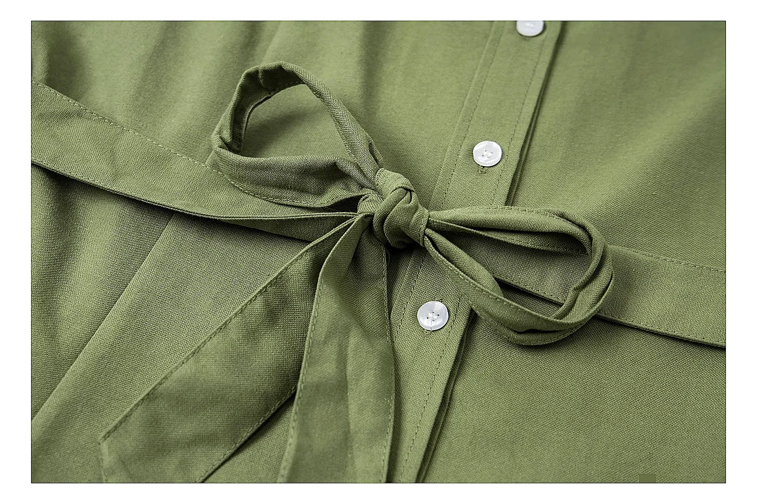kakofindlist.com Polo Ralph Lauren Olive Belted Shirt Dress 0543 Olive sleeveless-dress product image thumbnail 2