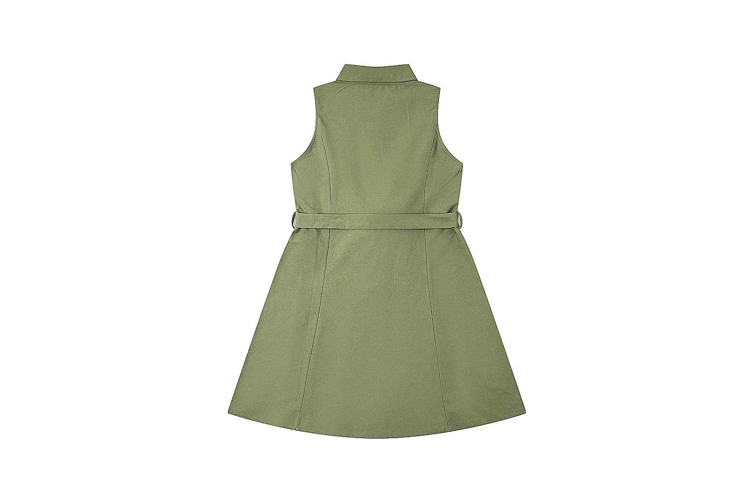 kakofindlist.com Polo Ralph Lauren Olive Belted Shirt Dress 0543 Olive sleeveless-dress product image thumbnail 3