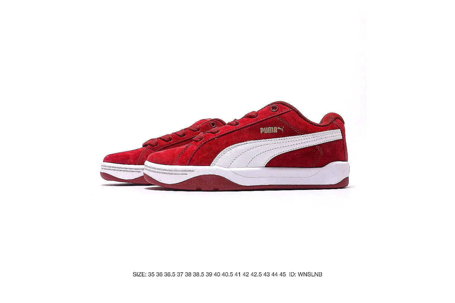 Puma low-top sneaker Red White 9299 budget find six-photo gallery thumbnail 2