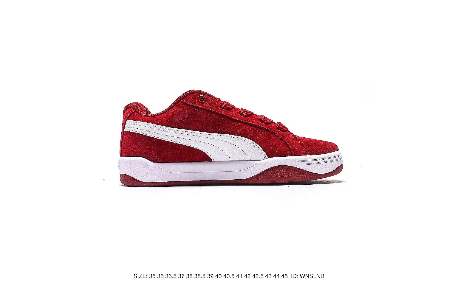 Puma low-top sneaker Red White 9299 budget find six-photo gallery thumbnail 3