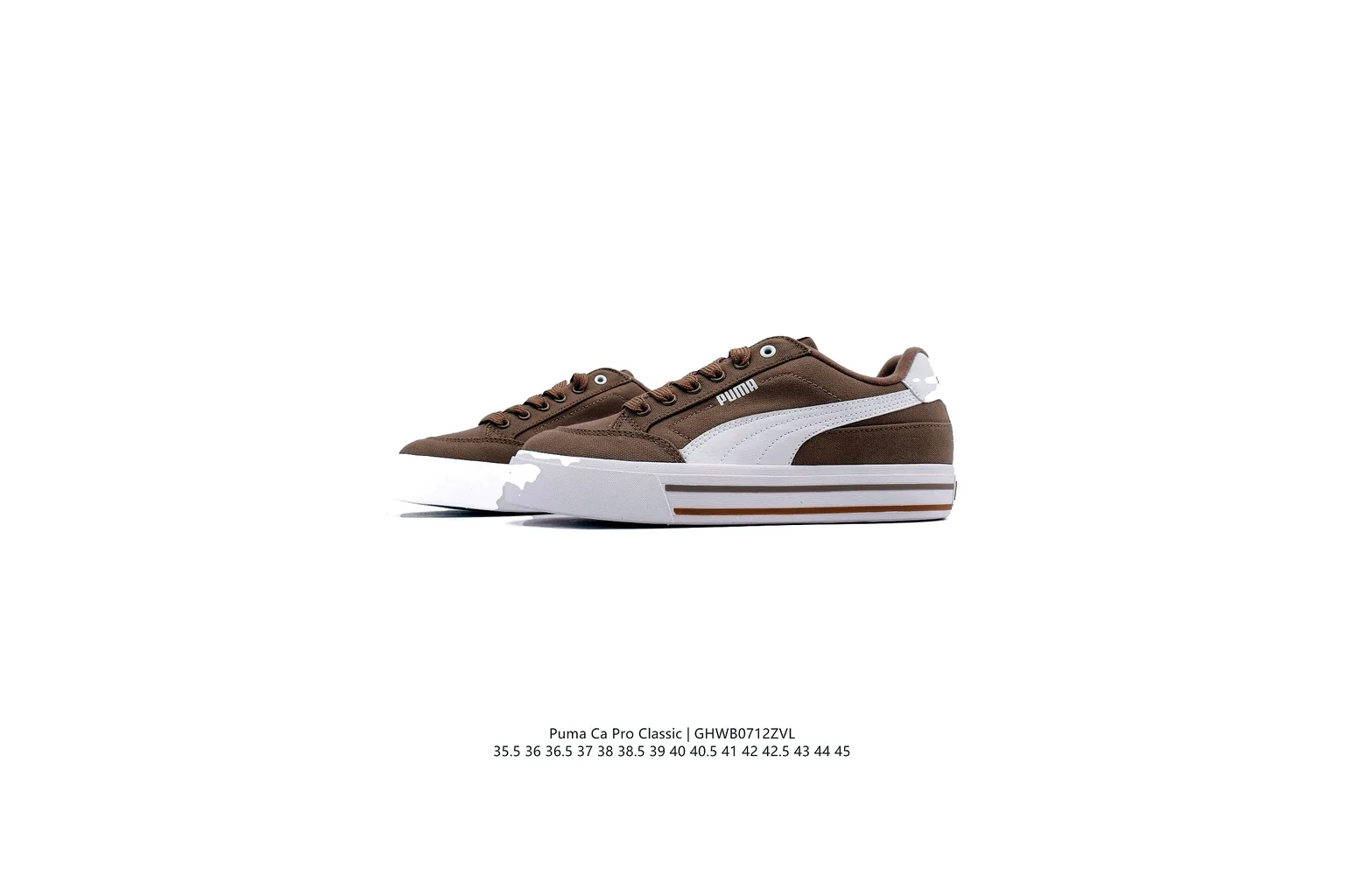 Puma Palermo Brown White terrace sneaker six photo view thumbnail 2