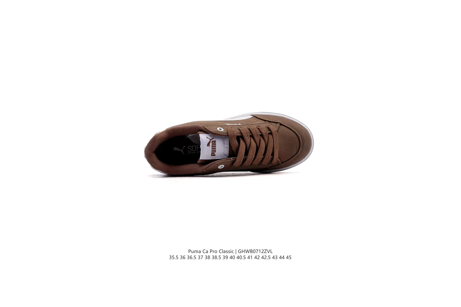 Puma Palermo Brown White terrace sneaker six photo view thumbnail 3