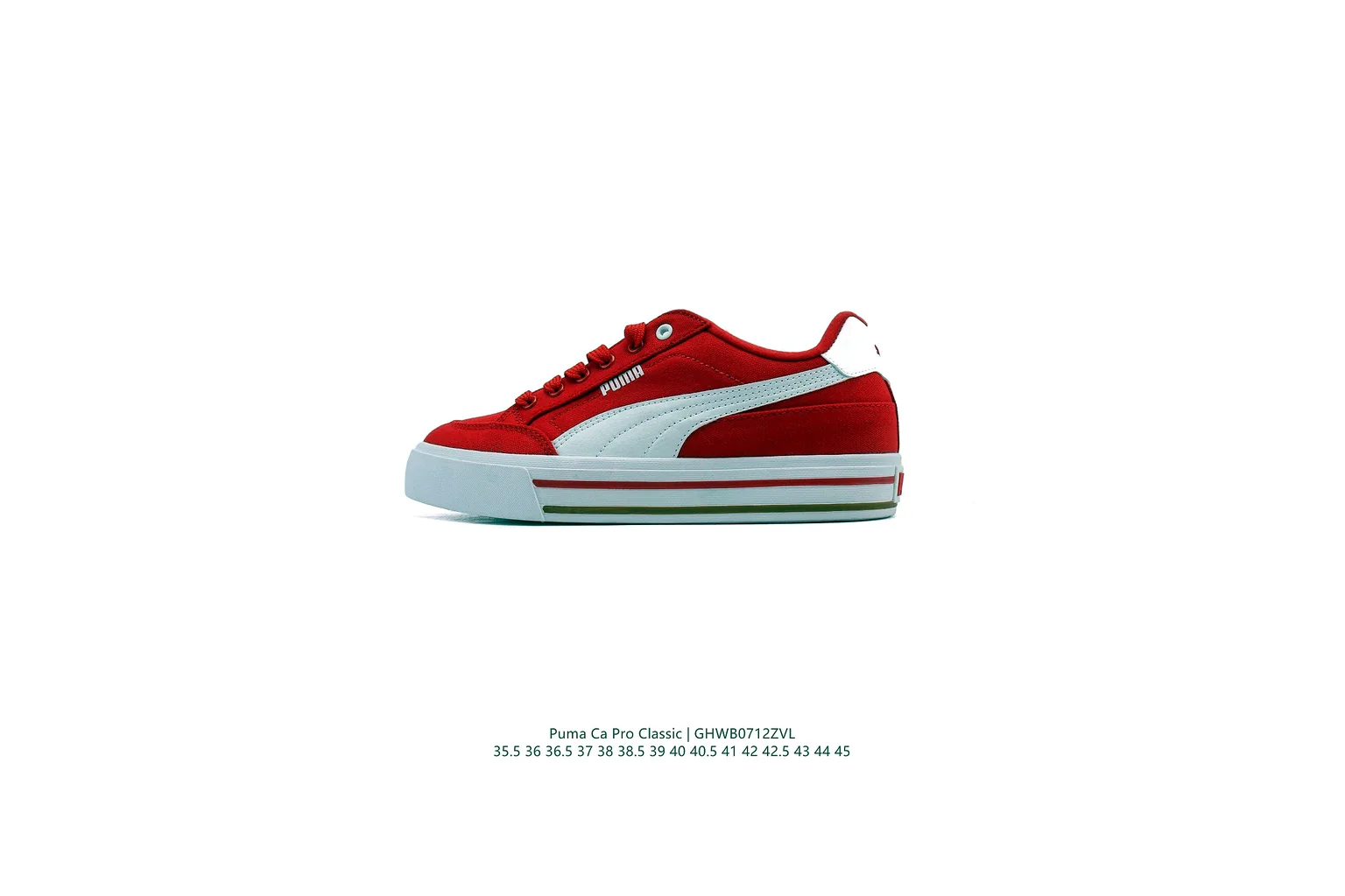 Puma Palermo Red White Green terrace sneaker six photo view