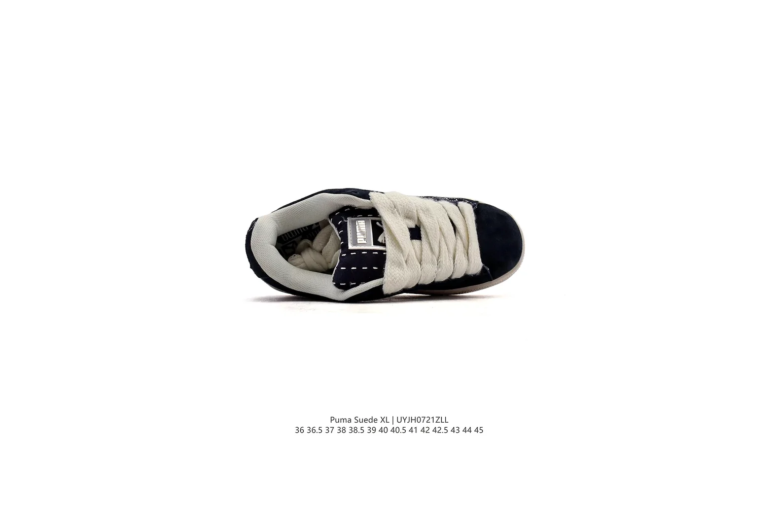 Puma Suede Black Cream suede low top six photo view thumbnail 3