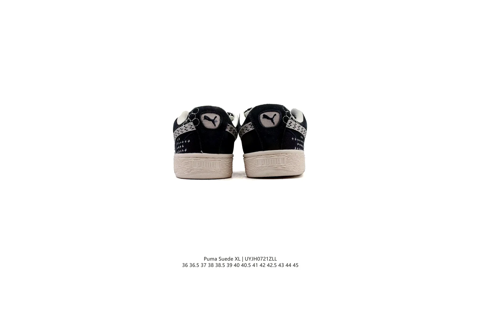 Puma Suede Black Cream suede low top six photo view thumbnail 4