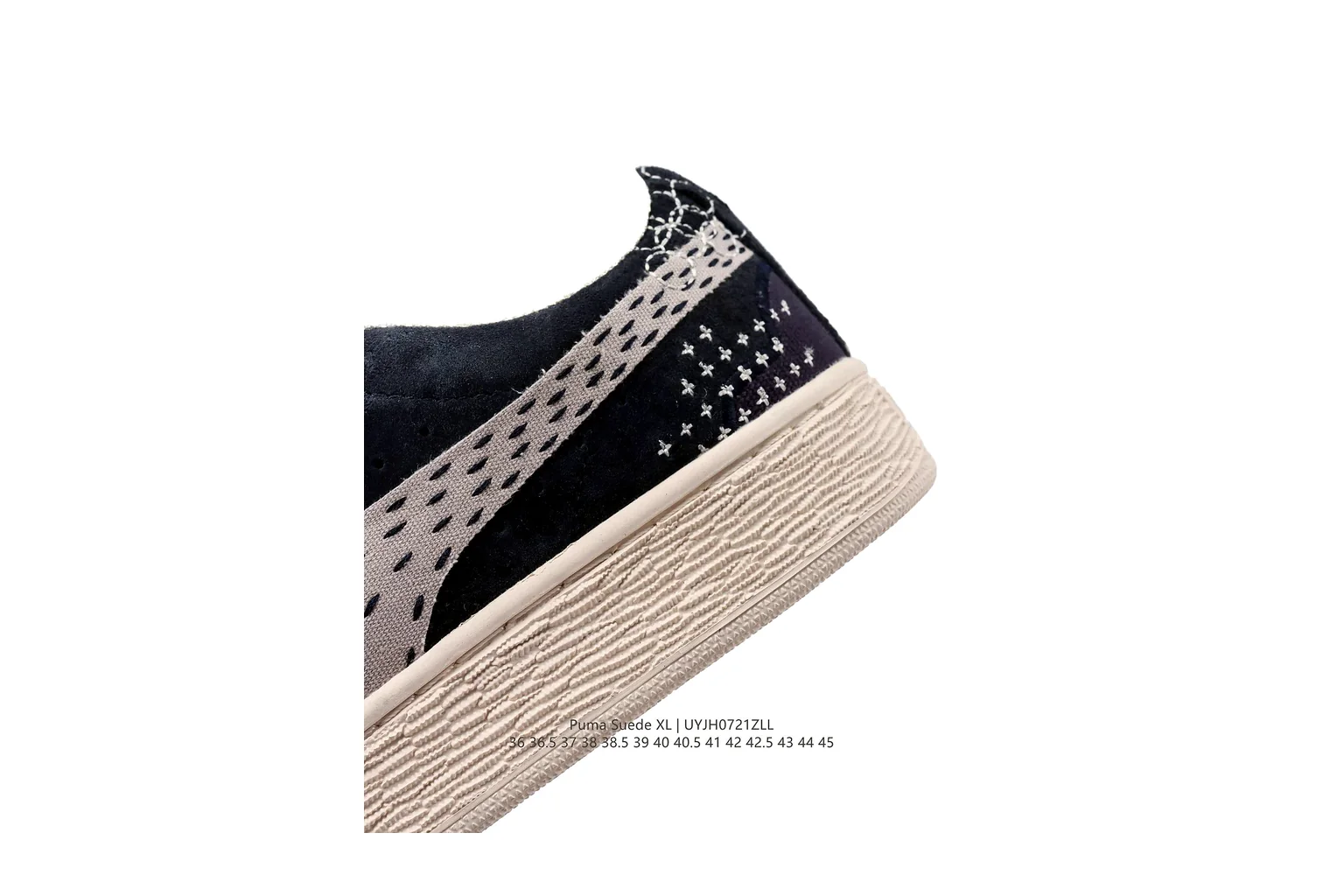 Puma Suede Black Cream suede low top six photo view thumbnail 6