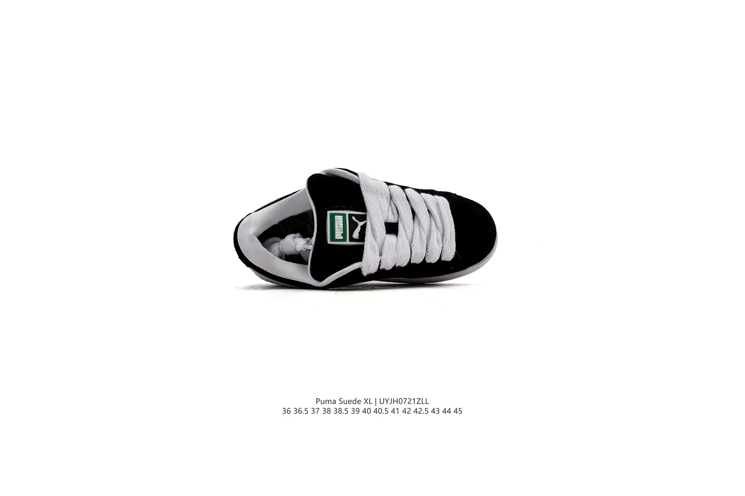 Puma Suede Black White suede low top six photo view thumbnail 3