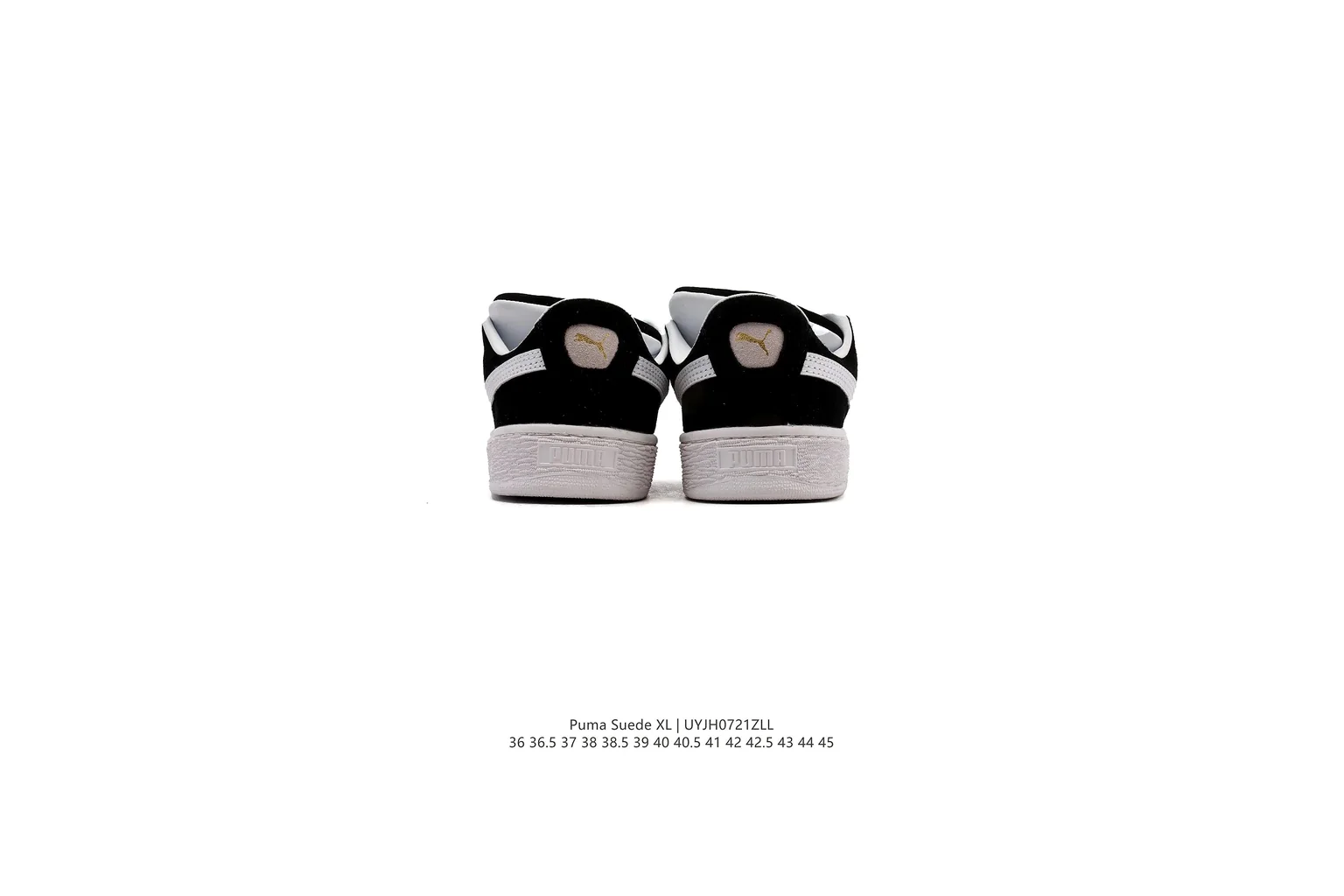 Puma Suede Black White suede low top six photo view thumbnail 4